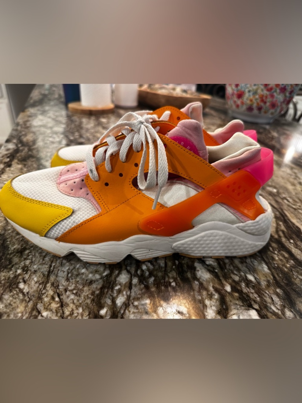 Nike Air Huarache "Summit White/Hyper Pink/Solar Flare" Women's Shoe